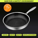 La Poêle Hybride Antiadhésive Inox Premium - 26 cm