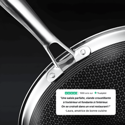 La Poêle Hybride Antiadhésive Inox Premium - 26 cm