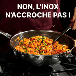 La Poêle Hybride Antiadhésive Inox Premium - 26 cm