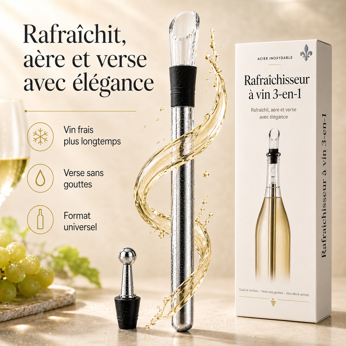 Rafraîchisseur à Vin 3-en-1